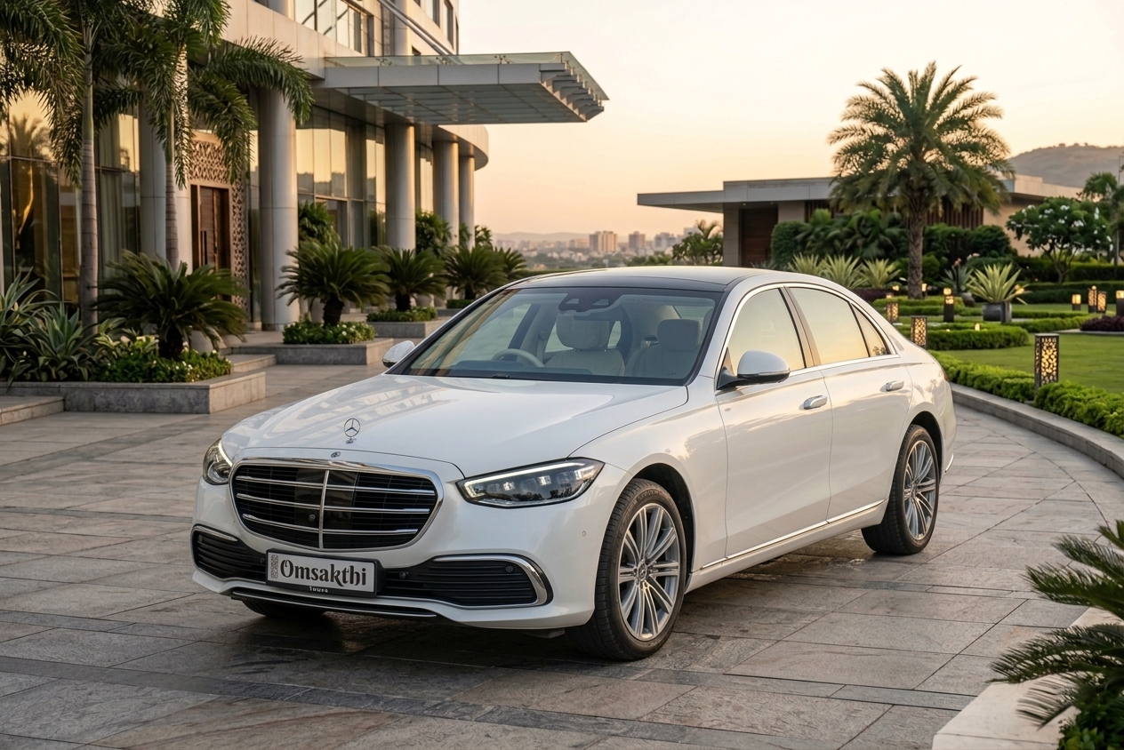 Executive sedan car rental Chennai for airport transfer and corporate travel — Om Shakthi Tours