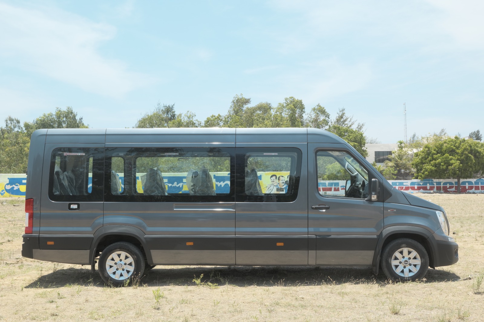Professional driver with clean Urbania van for hire in Chennai